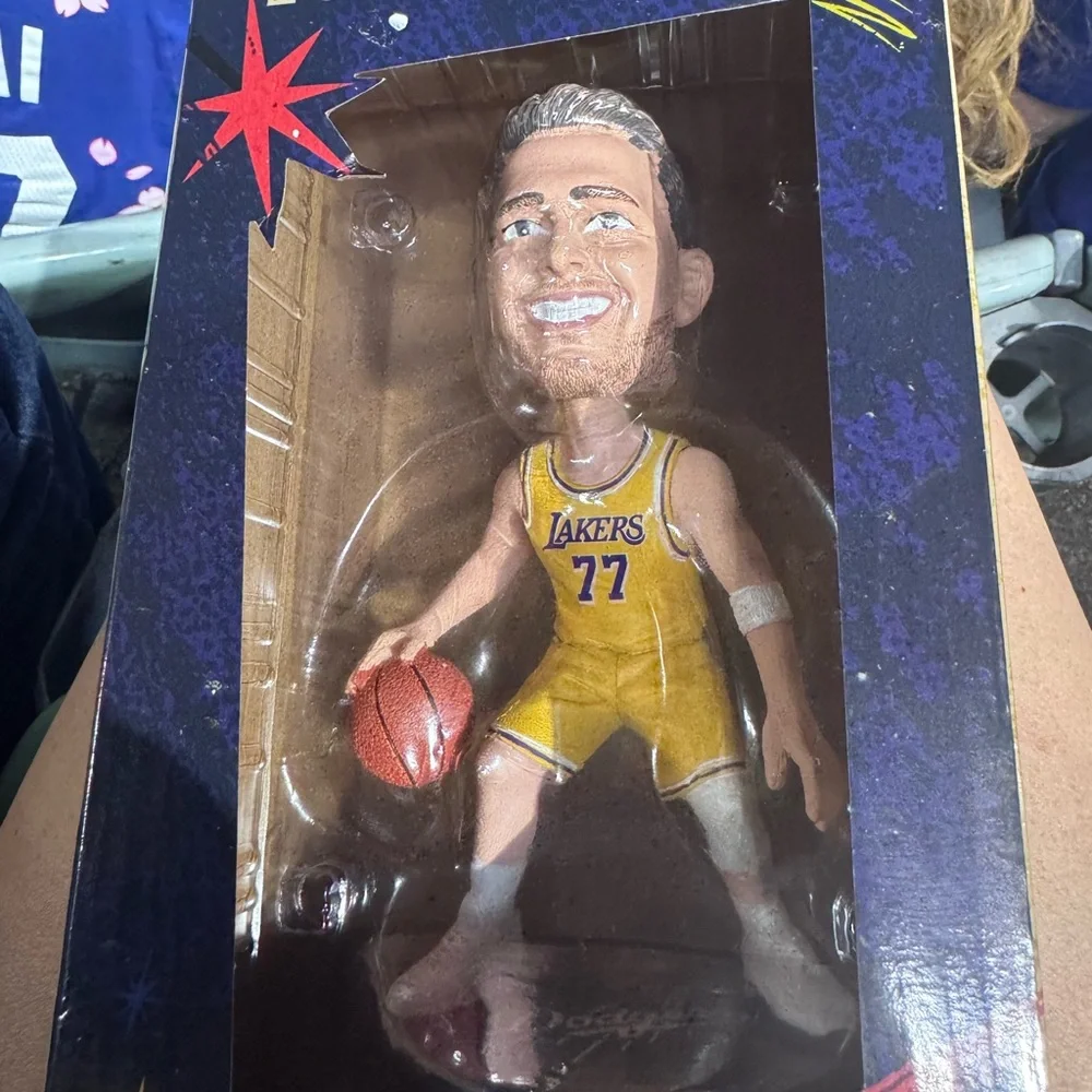 Los Angeles Lakers Yellow Basketball Player Bobblehead Luka Doncic